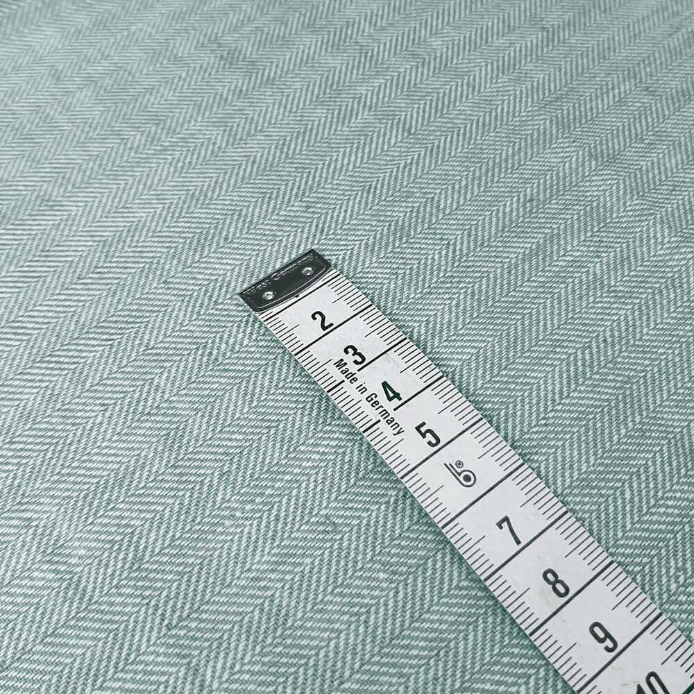 Fritza - Visgraat linnen stof - Jade