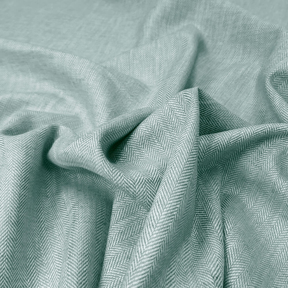 Fritza - Visgraat linnen stof - Jade