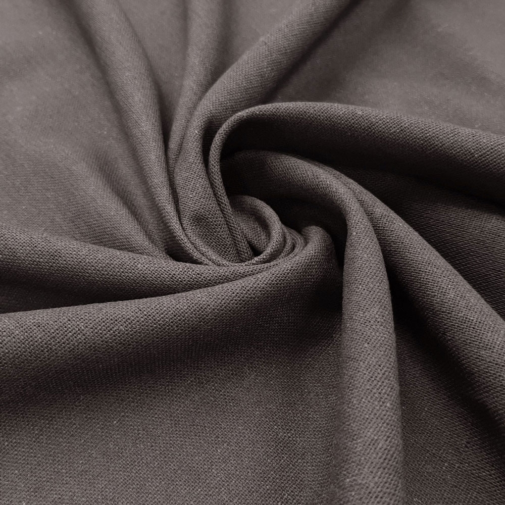 Bella - natuurlijk linnen katoenen stof - Antraciet
