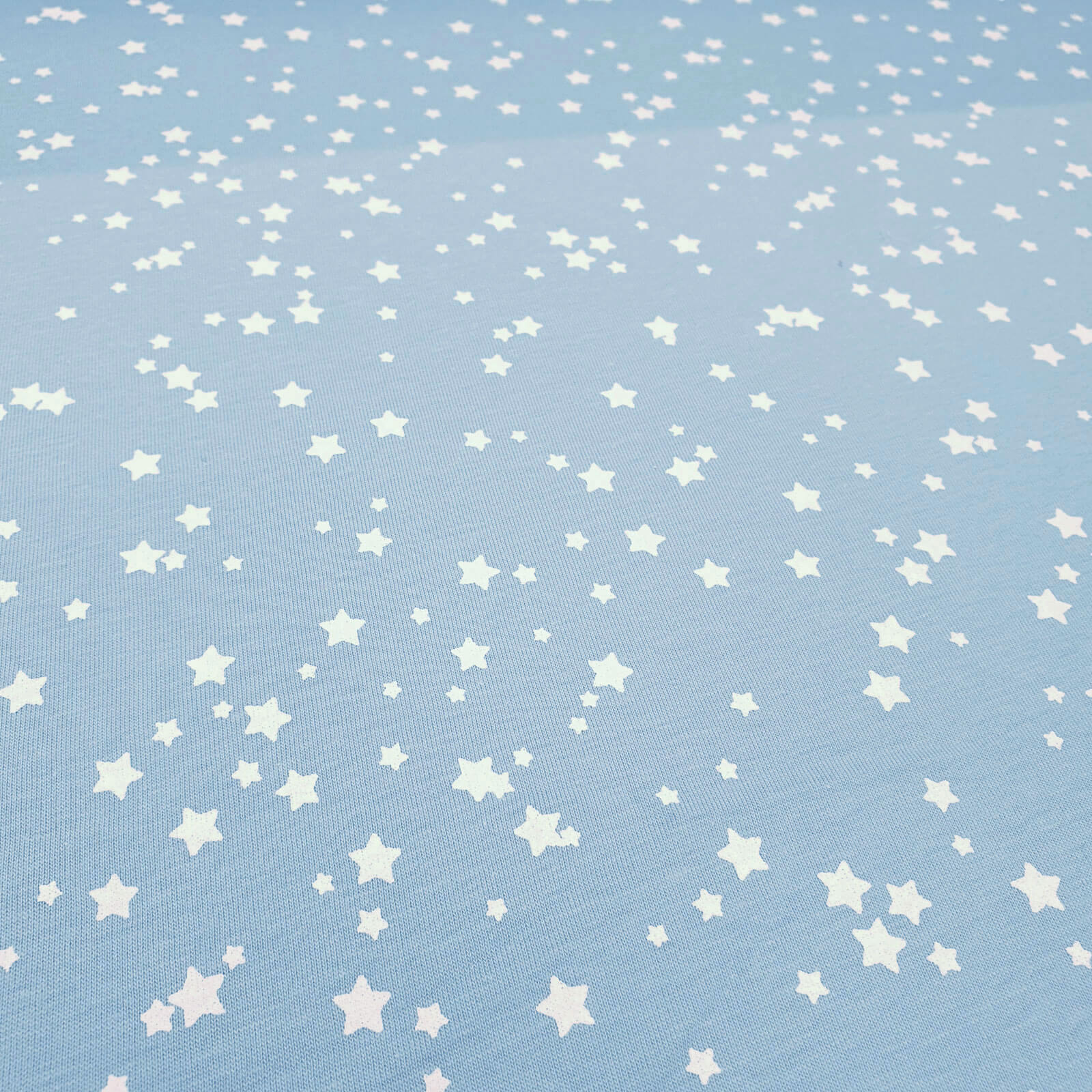 Felo - Katoenen tricot met sterren - Lichtblauw