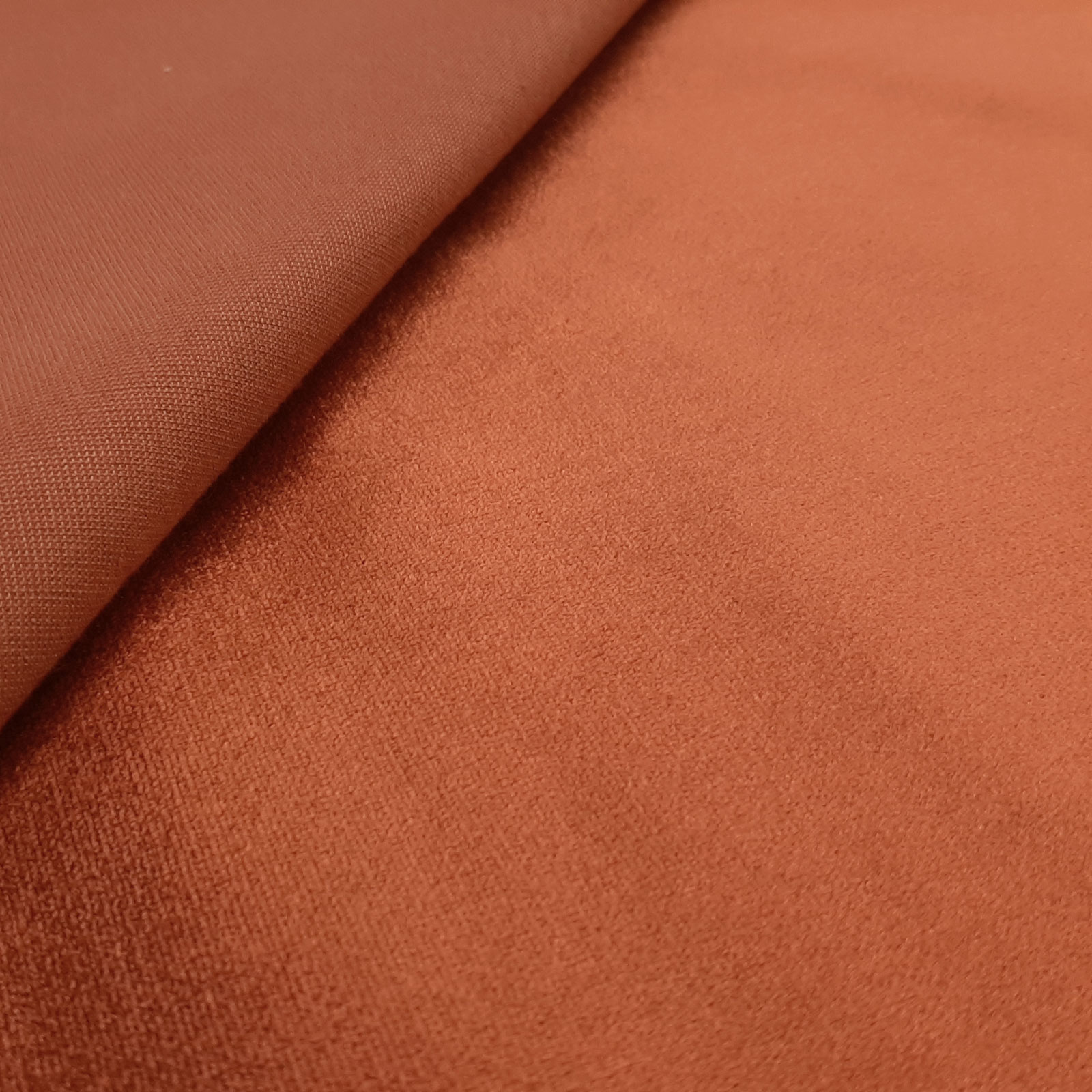 Sahco® Devon 2271 - Velours fluwelen meubelstof - 100% zijde - Koper