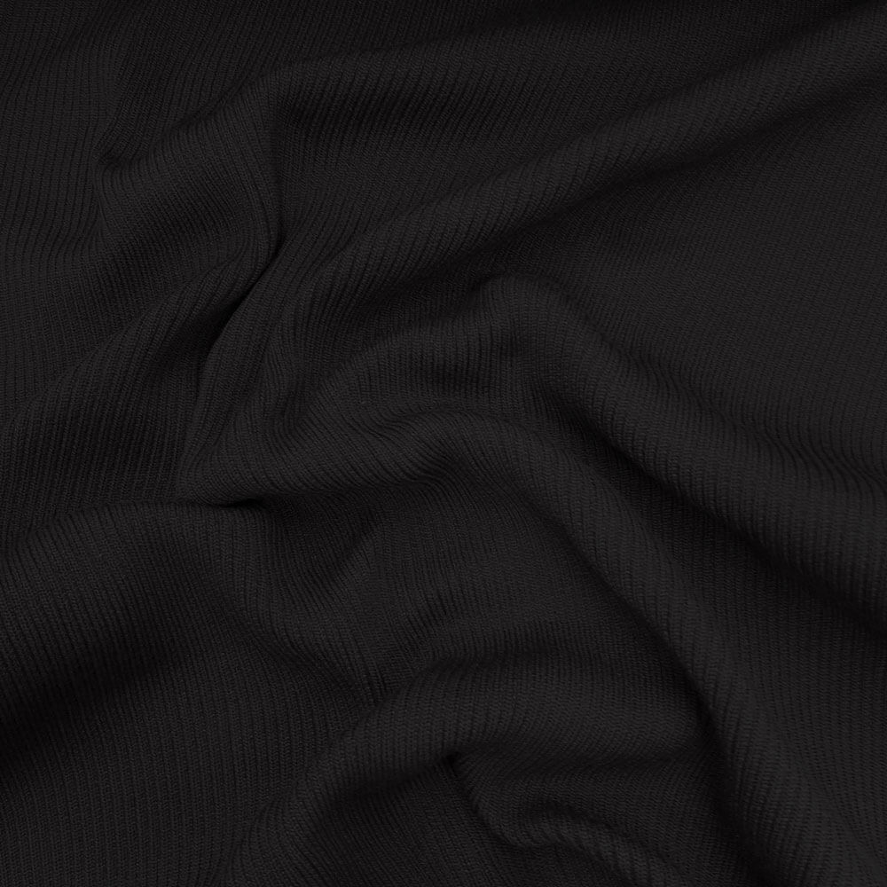 Viola - Gebreide tailleband - Gecolleteerde stof – Zwart - per meter