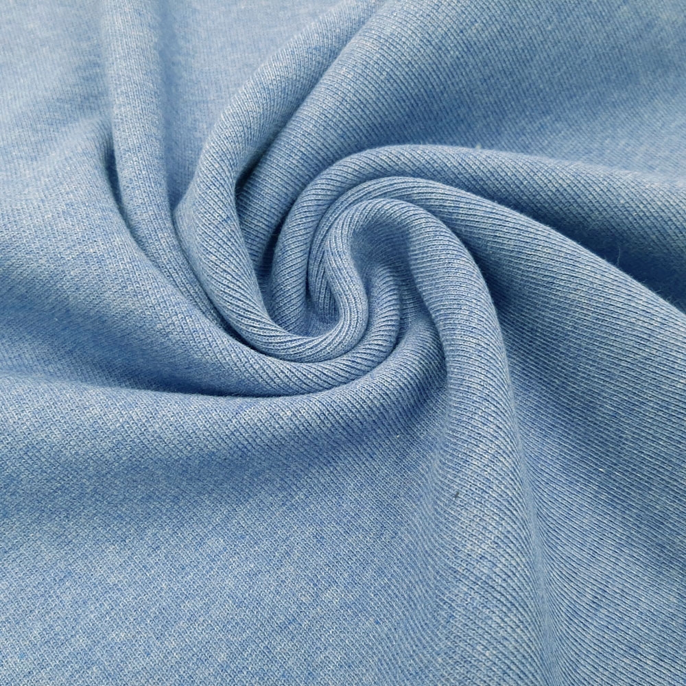Tabea - Oeko-Tex® gebreide tailleband - buisvormige stof extra breed - per 10cm Duifblauw