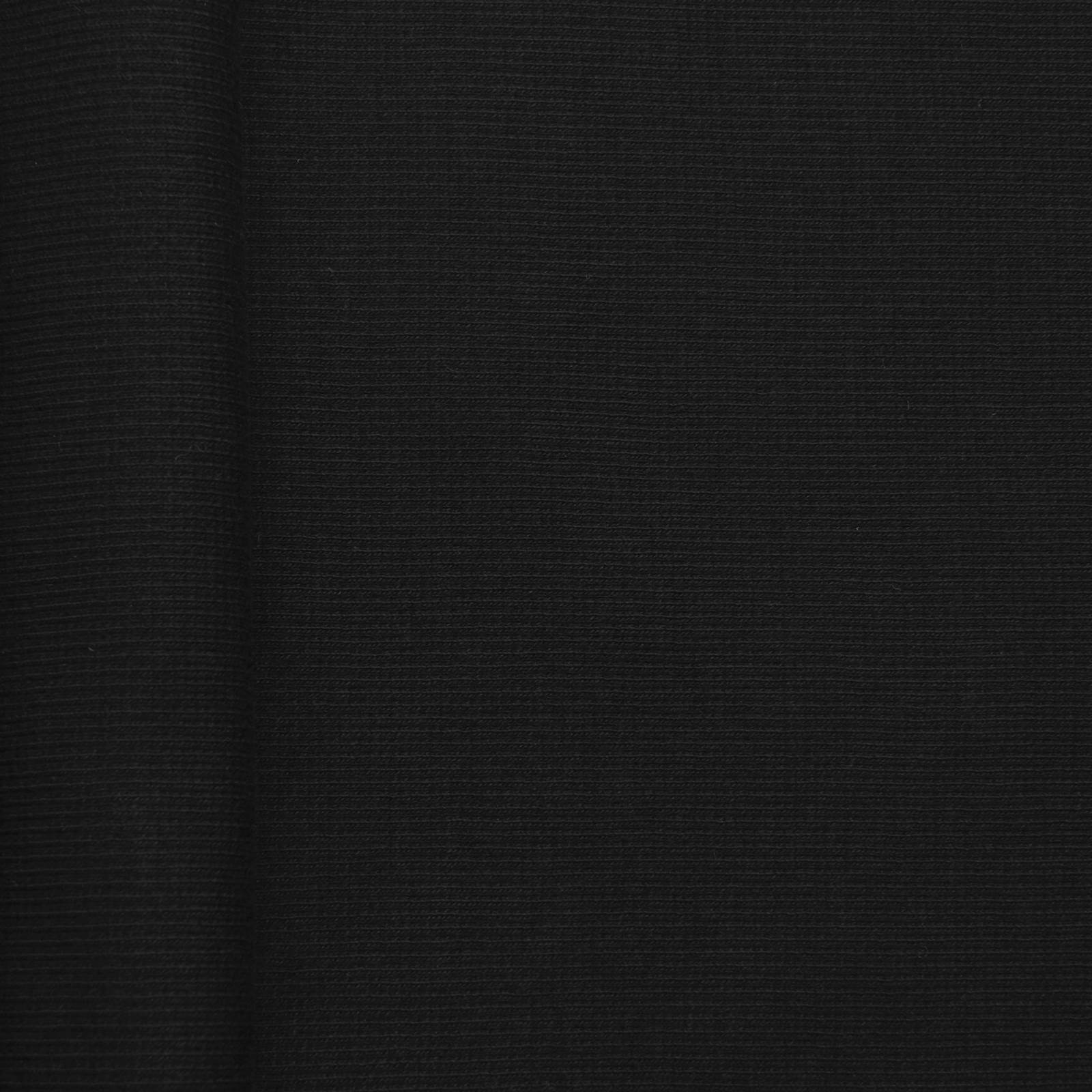 Breistof - Rondgebreide Boordstof - zwart - per 10cm